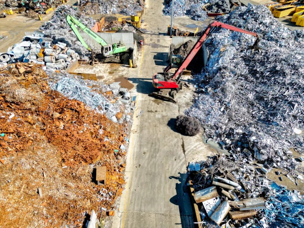 How much is scrap metal worth at a local recycling yard with different types of scrap metal