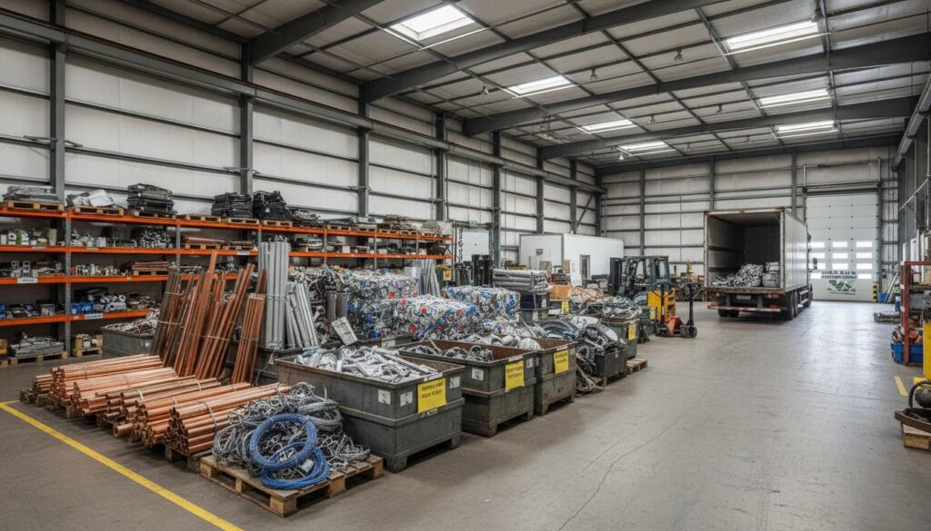 What is scrap metal? Recyclable copper, aluminum, steel, and brass ready for recycling.